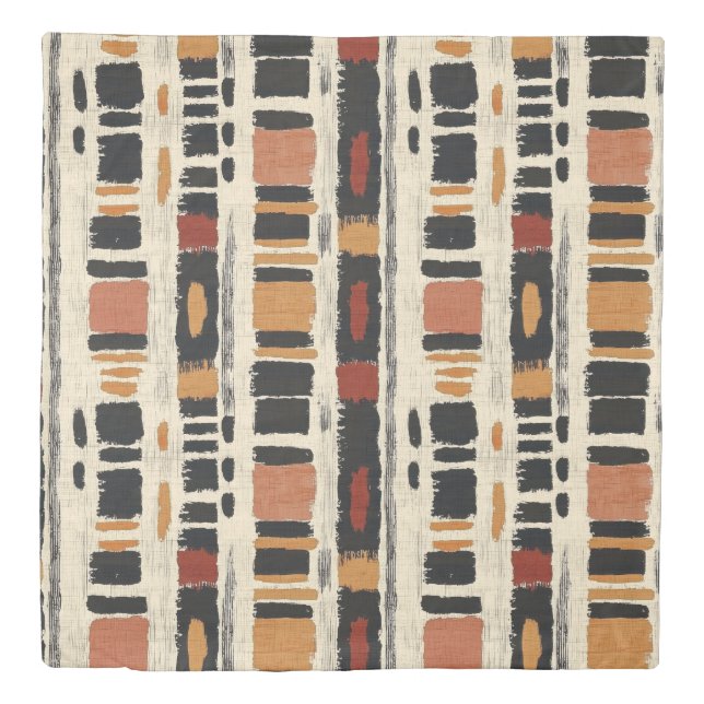 Rustic Mudcloth Geometric Pattern (1) Duvet Cover (Front)