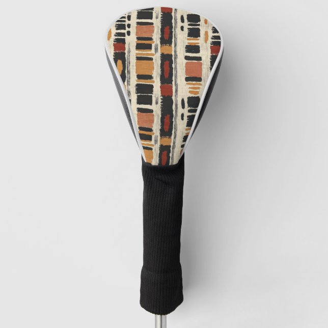Rustic Mudcloth Geometric Pattern (1) Golf Head Cover (Front)
