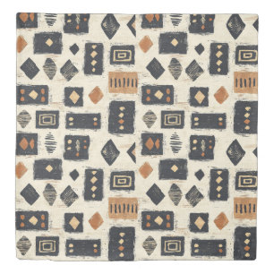Rustic Mudcloth Geometric Pattern (2) Duvet Cover