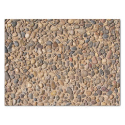Rustic Multicolored Pebble Stones Photo Tissue Paper