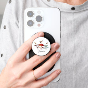 Rustic Mushroom and Moths PopSocket