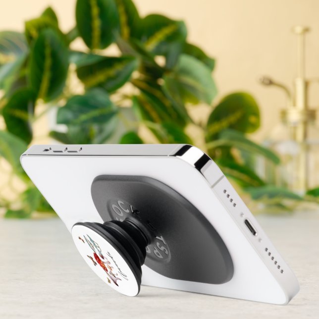 Rustic Mushroom and Moths PopSocket Zazzle