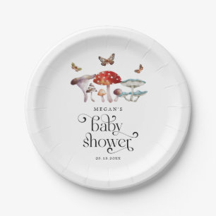 Rustic Mushroom Baby Shower Paper Plates