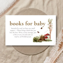 Rustic Mushroom Woodland Shower Books for Baby