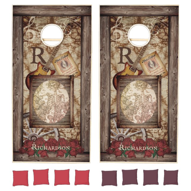 Rustic Music Memorabilia Cornhole Set (Set)