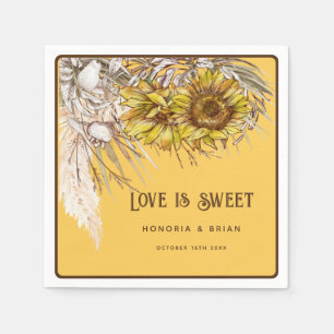 Rustic Mustard Sunflower 2 Napkins