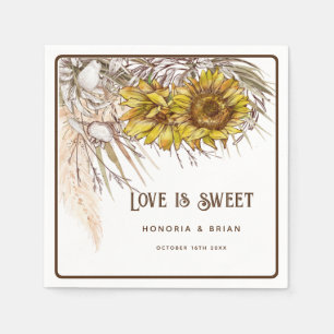 Rustic Mustard Sunflower Napkins