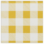 Rustic Mustard Yellow Gingham Buffalo Plaid  Fabric