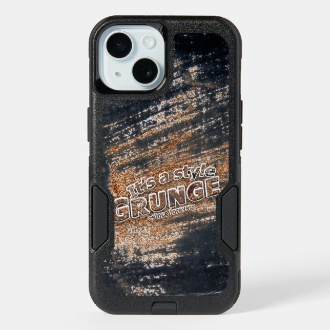 Rustic My Style GRUNGE Rusty Typography iPhone 15 Case (Back)