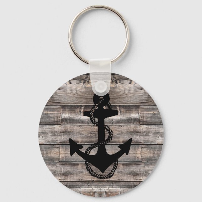 rustic nacutical ANCHOR + ROPE | Keychain (Front)