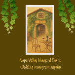 Rustic Napa Valley Vineyard Golden Wedding  Paper Guest Towels