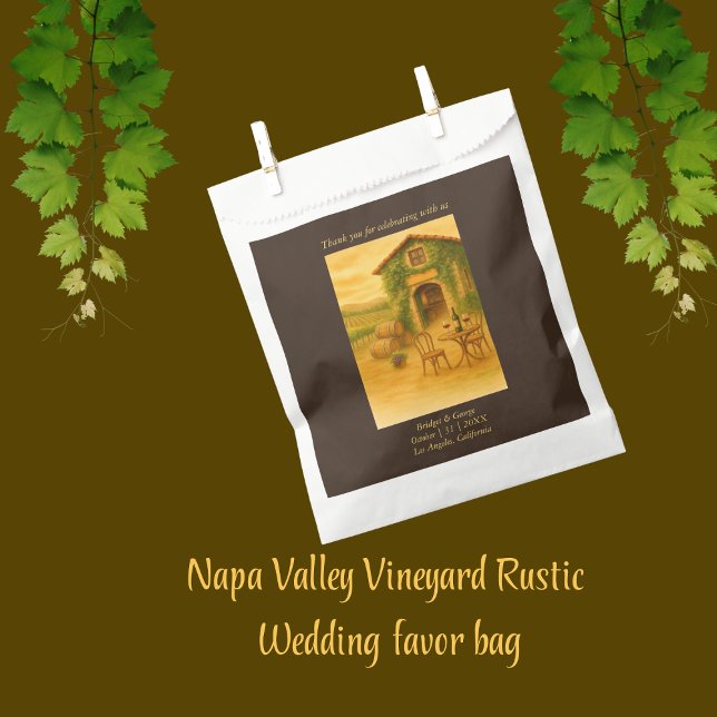 Rustic Napa Valley Vineyard Wedding Favor Bag (Creator Uploaded)
