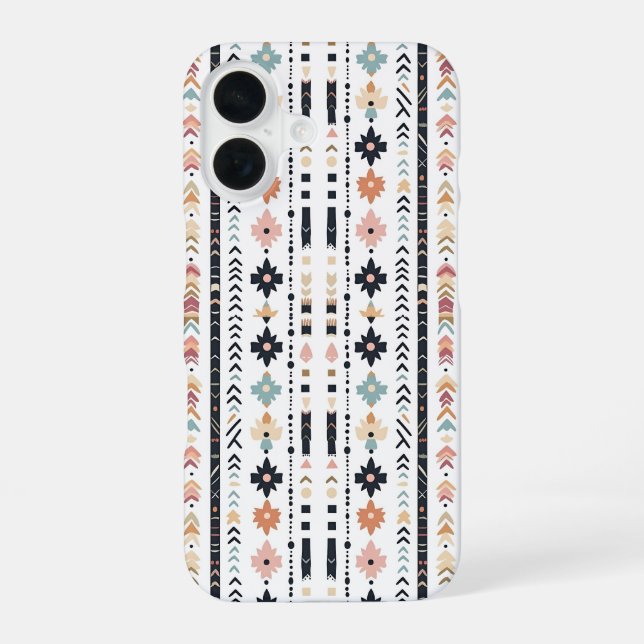 Rustic Native Ethnic Mudcloth Aesthetic Vertical Iphone Case (Back)