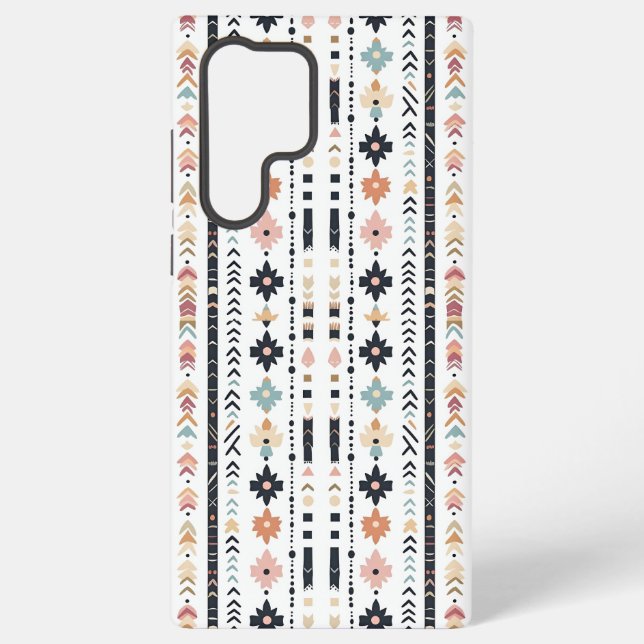 Rustic Native Ethnic Mudcloth Aesthetic Vertical Samsung Galaxy Case (Back)