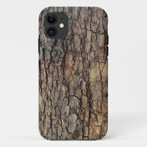 Rustic natural distressed tree bark forest trees  iPhone 11 case