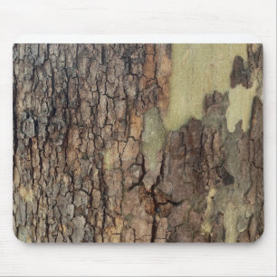 Rustic natural distressed tree bark forest trees mouse pad