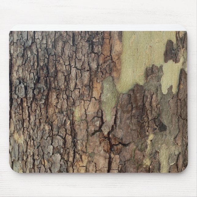 Rustic natural distressed tree bark forest trees  mouse pad (Front)
