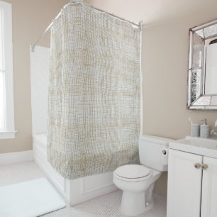 rustic natural jute burlap shower curtain