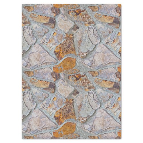 Rustic Natural Stone Pattern Print 2 Tissue Paper