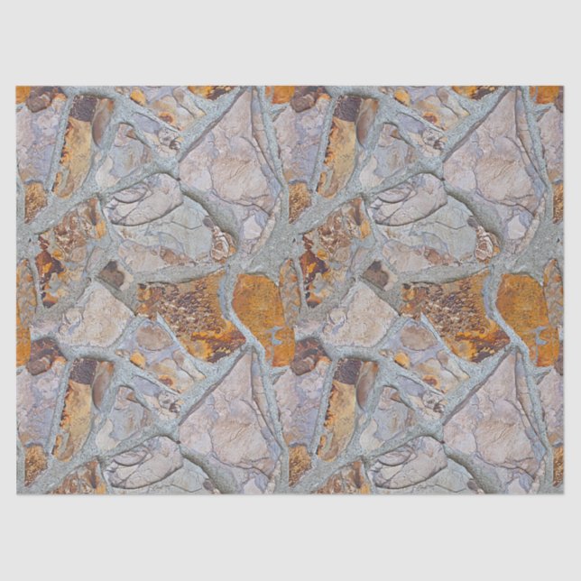 Rustic Natural Stone Pattern Print 2 Tissue Paper (Front)