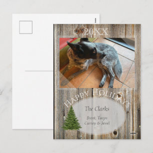 Rustic Naturalist Holiday Post Card HAMbyWG