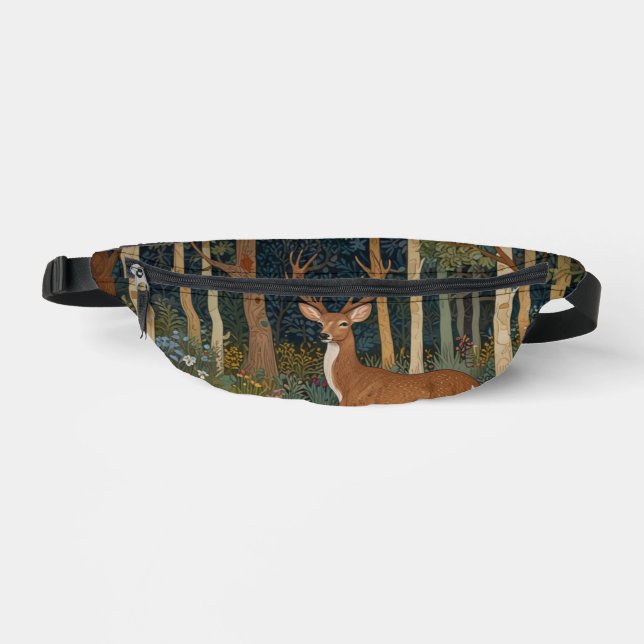 Rustic nature deer boho woodland forest greenery  fanny pack (Front)