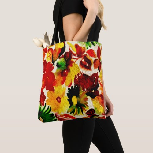 Rustic Nature Fall Leaves Painting Tote Bag