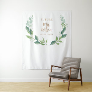 Rustic Nature Greenery Bridal Shower Backdrop