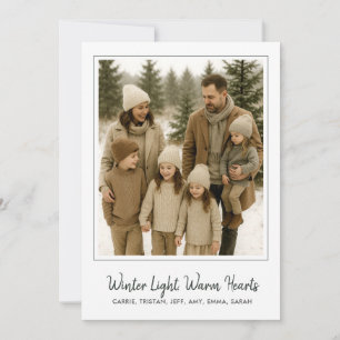 Rustic Nature Holiday Family Photo  Card