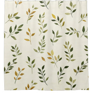 Rustic Nature-Inspired Leaf - Botanical Art (7) Shower Curtain