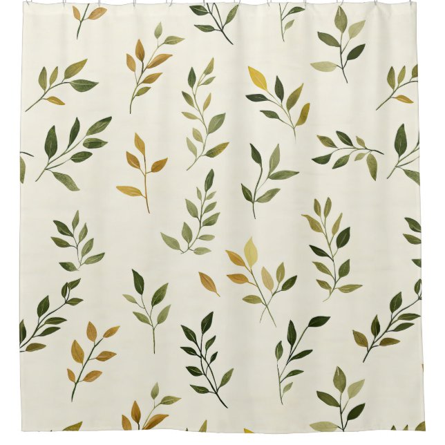 Rustic Nature-Inspired Leaf - Botanical Art (7) Shower Curtain (Front)