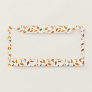 Rustic Nature-Inspired Leaf - Botanical Art License Plate Frame
