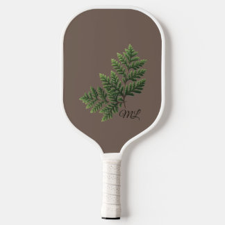 Rustic Nature Monogram Pickleball Paddle