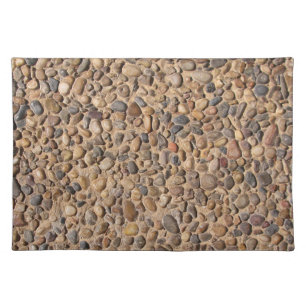 Rustic Nature Pebble Stones Photo Cloth Placemat