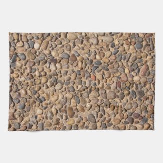 Rustic Nature Pebble Stones Photo Hand Towel