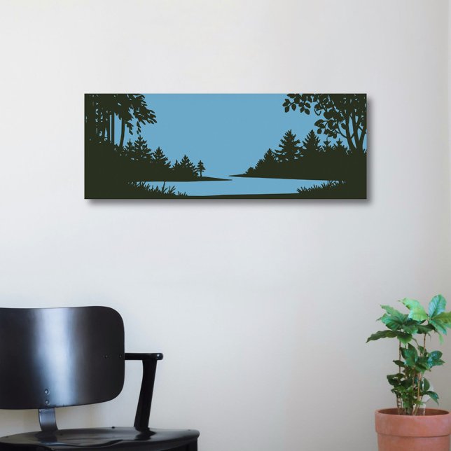 Rustic Nature Scene with Body of Water  Poster (Rustic Nature Scene with Body of Water Poster)