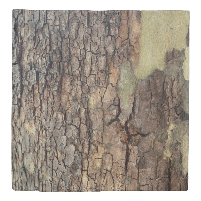 Rustic nature, tree bark  duvet cover (Front)