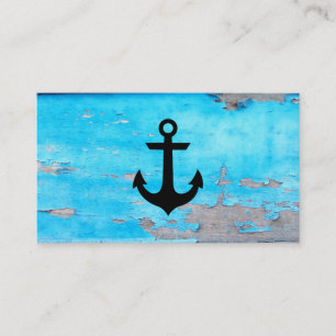 Rustic Nautical Anchor Business Card