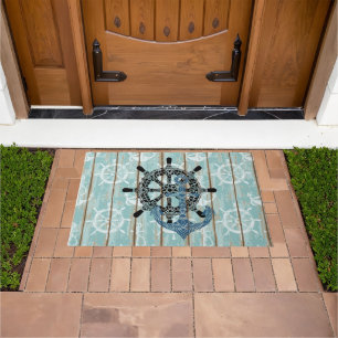 Rustic Nautical Anchor Doormat