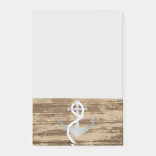 Rustic Nautical Anchor Sailor Boat Sailboat Post-it Notes