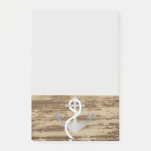 Rustic Nautical Anchor Sailor Boat Sailboat Post_it Notes