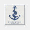 Rustic Nautical Anchor Wedding Napkins / Navy