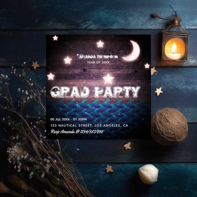 Rustic Nautical Graduation Invitation (Creator Uploaded)