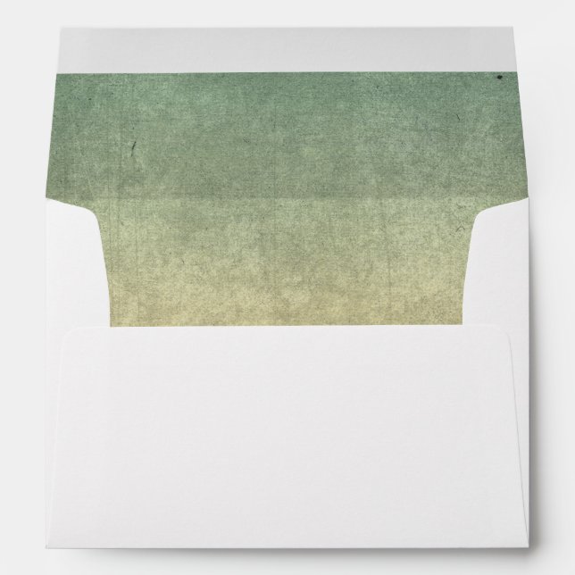 Rustic Nautical Grunge Texture Wedding Envelope (Back (Bottom))