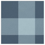 Rustic Navy and Light Blue Buffalo Plaid Fabric