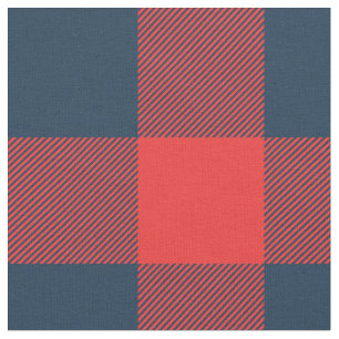 Rustic Navy and Red Buffalo Plaid Fabric