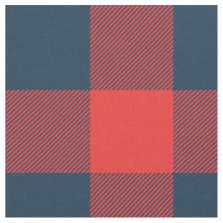 Rustic Navy and Red Buffalo Plaid Fabric