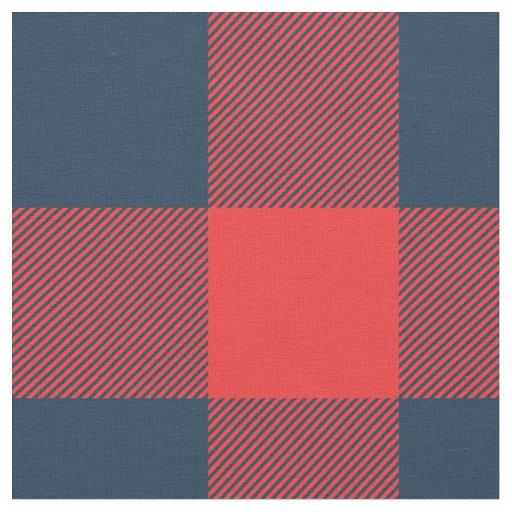 Rustic Navy and Red Buffalo Plaid Fabric