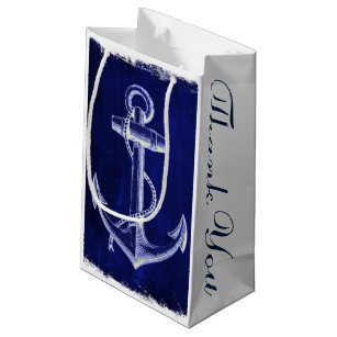 Rustic Nautical Gift Bags Zazzle Rustic Navy Blue Anchor Nautical Wedding Favor Small Gift Bag