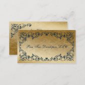 rustic navy blue regal Elegant Business cards (Front/Back)